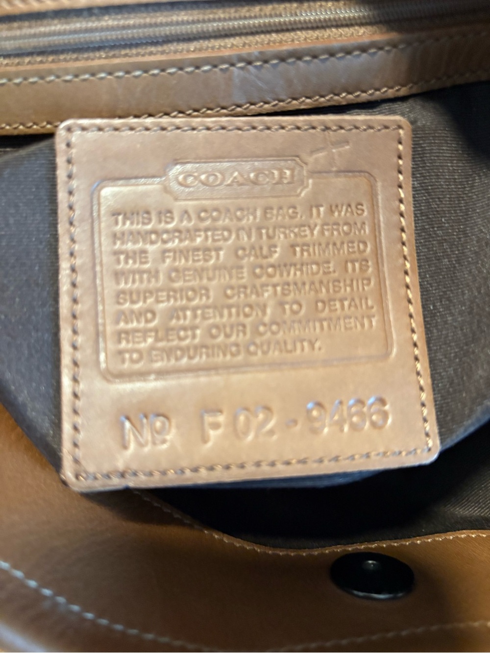 Coach 9466 Vintage West End Large Slim Tote/Hobo - Picture 6 of 10